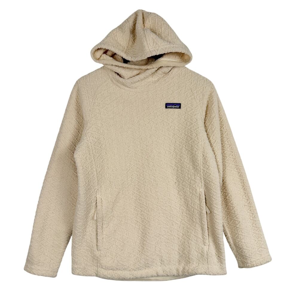 Patagonia Women's Diamond Capra Hoody Pullover Fleece Cream - M